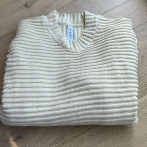 Varley cream ribbed sweater